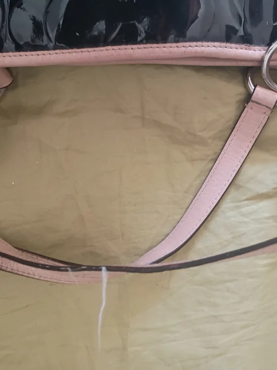 Coach Patent Leather Black Tote with Blush Trim - Picture 7 of 11